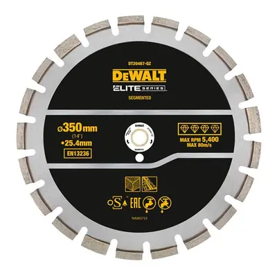 Dewalt DT20467-QZ Elite Series™ Asphalt Diamond Segmented Wheel 350 X 25.4Mm