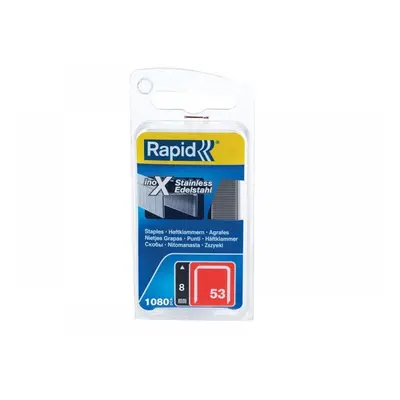 Rapid 40109510 53/8B 8Mm Stainless Steel Fine Wire Staples (Box 1080)