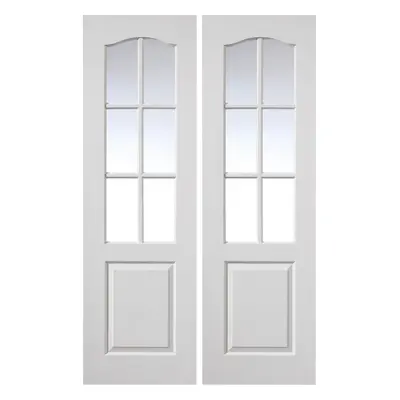 JB Kind Classique 6 Light White Internal Door Pair 35 X 1981 X 1220