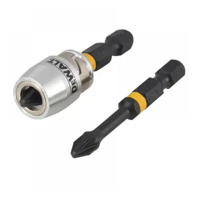 Dewalt DT70535T-QZ Impact Torsion Bits Pz2 X 50Mm (X2) And Magnetic Screwlock Sleeve