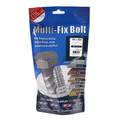 Timco MF10150B Masonry Bolts - Hex - Exterior - Silver 10.0 X 150 TIMbag 8