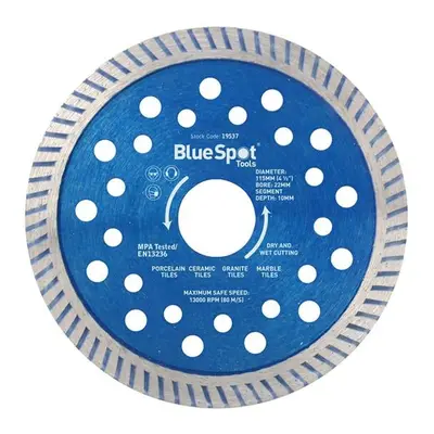 Bluespot Tools 19537 Turbo Cutting Disc 115 X 22Mm