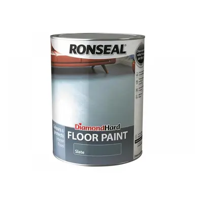 Ronseal 36109 Diamond Hard Floor Paint Satin Slate 5 Litre