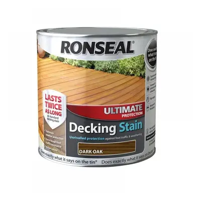 Ronseal 36906 Ultimate Protection Decking Stain Dark Oak 2.5 Litre