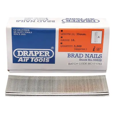 Draper 59828 Brad Nails 35Mm (Pack Of 5000) each