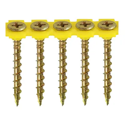 Timco 40SCOLY Solo Collated Chipboard & Woodscrews - Ph - Double Countersunk - Yellow 4.2 X 40