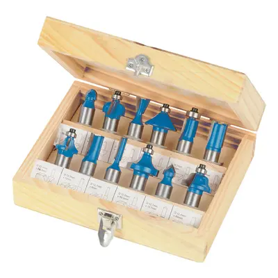 Silverline 763555 1/2in Tct Router Bit Set 12Pce 1/2in Each 1