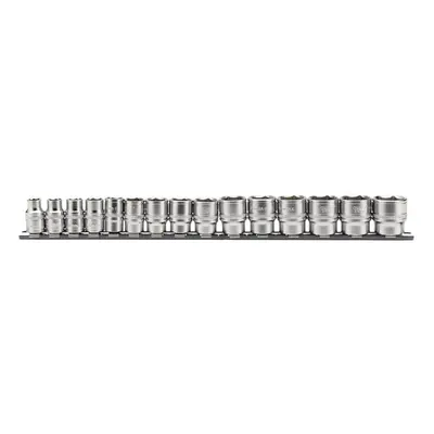 Draper Expert 16492 Metric Socket Set On A Metal Rail 3/8in Sq. Dr. (15 Piece) per set