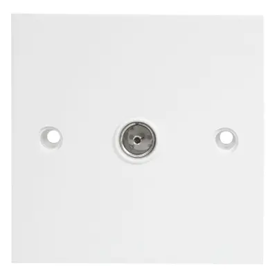 Dencon 7119NB Single Flush Coax Tv Socket White