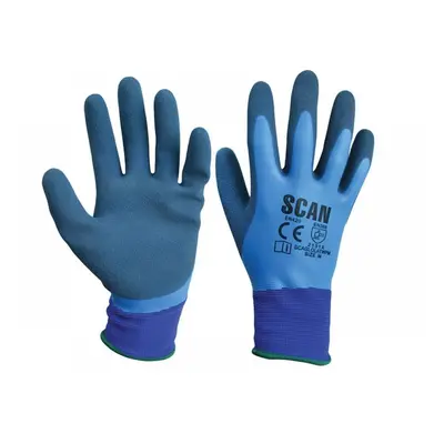 Scan Waterproof Latex Gloves - M (Size 8)