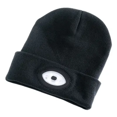 Draper 99521 Beanie Hat With Rechargeable Torch One Size 1W 100 Lumens Black each