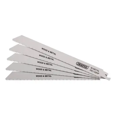 Draper 38754 Bi-Metal Reciprocating Saw Blades For Multi-Purpose Cutting 225Mm 10Tpi (Pack Of 5)