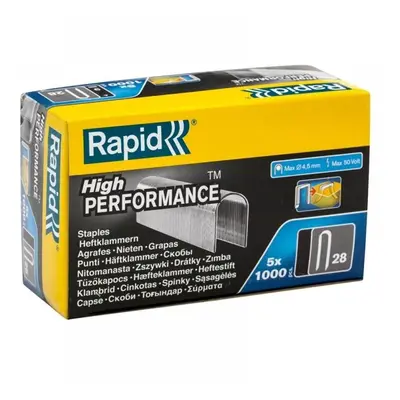 Rapid 11893510 28/10 10Mm Dp X 5M Galvanised Staples (Box 1000 X 5)