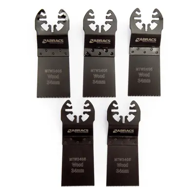 Abracs Mtw3405 Pro Multi Tool Blades For Wood (5 Piece)