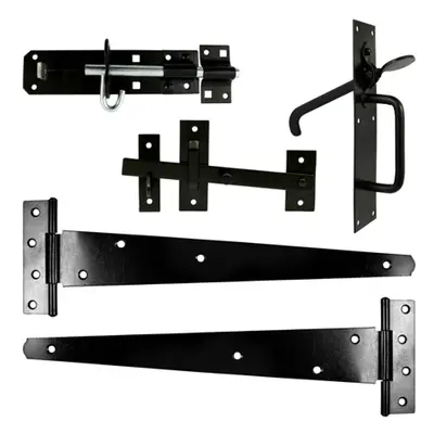 Timco 427215 Side Gate Kit - Suffolk Latch - Black 18in TIMbag 1