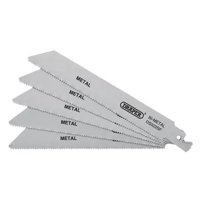 Draper 43459 Bi-Metal Reciprocating Saw Blades For Metal 150Mm 14Tpi (Pack Of 5) each 1