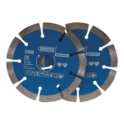 Draper 99794 Segmented Diamond Blade 115Mm (Pack Of 2) each