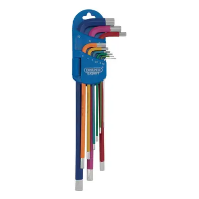 Draper Expert 04911 Metric Extra-Long Arm Hex Key Set Colour Coded (9 Piece) 1