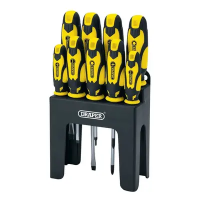 Draper 16728 Soft Grip Screwdriver Set Yellow (9 Piece) each 1