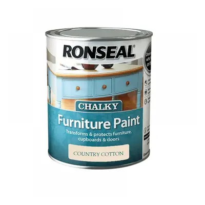 Ronseal 37483 Chalky Furniture Paint Country Cream 750Ml