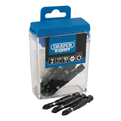 Draper Expert 11674 Pz Type Impact Bits No.2 X 50Mm (10 Piece) each