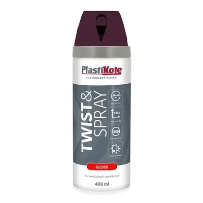 Plastikote 021123 Twist & Spray Gloss Purple Violet 400Ml