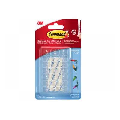 Command™ 17026CLR Clear Decorating Clips With Clear Strips (Pack 20)