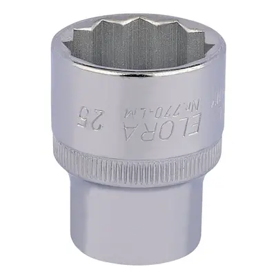 Elora 24707 Bi-Hexagon Socket 1/2in Sq. Dr. 25Mm each