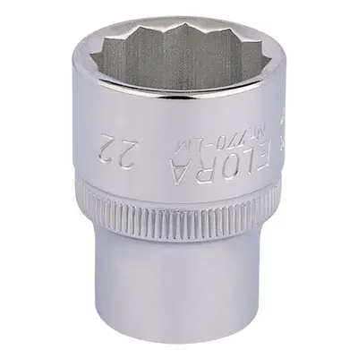 Elora 24674 Bi-Hexagon Socket 1/2in Sq. Dr. 22Mm each