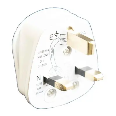 Dencon 1689NB 3 Pin Fused Plug 13A White