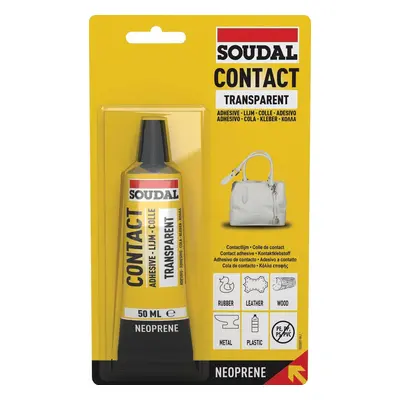 Soudal Contact Adhesive Transparent Transparent 50Ml blister tube 12