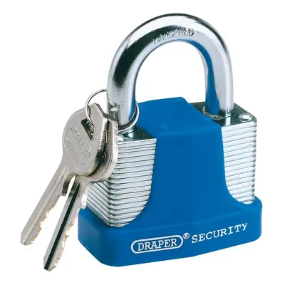 Draper 64179 Laminated Steel Padlock And 2 Keys With Hardened Steel Shackle And Bumper 30Mm each