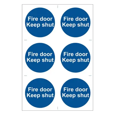 Draper 72112 Fire Door Keep Shutft Mandatory Sign (Pack Of 6) per set