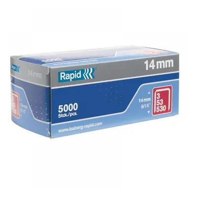 Rapid 11860410 53/14B 14Mm Galvanised Staples (Box 5000)