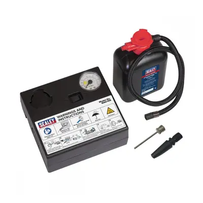 Sealey MAC10S Tyre Inflator 12V & Emergency Puncture Sealant Kit