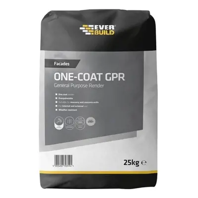 Everbuild Sika 636028 One-Coat General Purpose Render Grey 25Kg