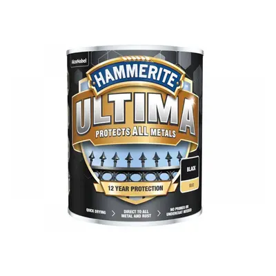 Hammerite 5362532 Ultima Metal Paint Matt Black 750Ml