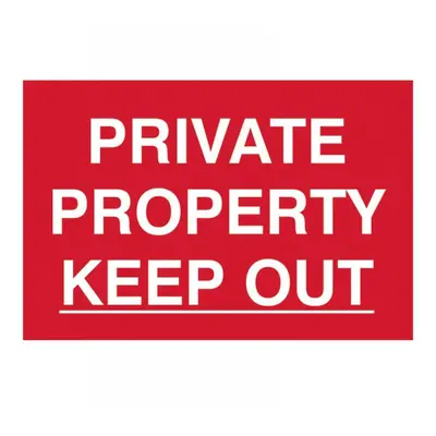 Scan 1652 Private Property Keep Out - Pvc Sign 300 X 200Mm