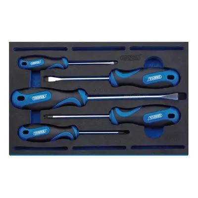 Draper 63400 Soft Grip Screwdriver Set In 1/4 Drawer Eva Insert Tray (5 Piece) per set