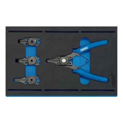 Draper 63196 Interchangeable Circlip Plier Set In 1/4 Drawer Eva Insert Tray (5 Piece) per set