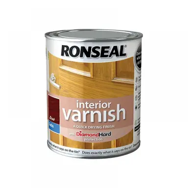 Ronseal 36827 Interior Varnish Quick Dry Satin Teak 250Ml