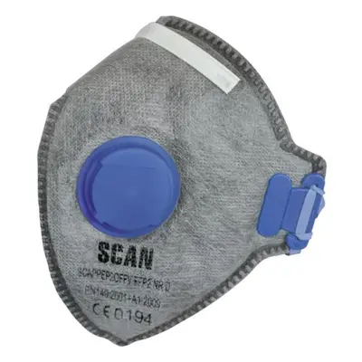 Scan DAC4X-FD-3 Fold Flat Disposable Odour Mask Valved Ffp2 Protection (Pack 3)