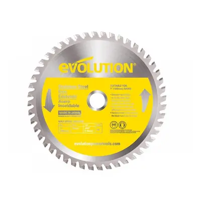 Evolution EVOBLADESS Stainless Steel Cutting Circular Saw Blade 180 X 20Mm X 48T