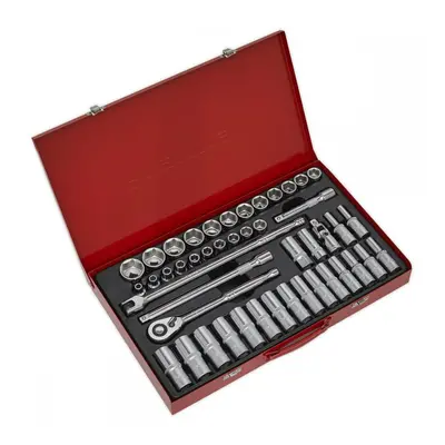 Sealey AK6941 Socket Set 46Pc 1/2inSq Drive 6Pt Walldrive® - Metric