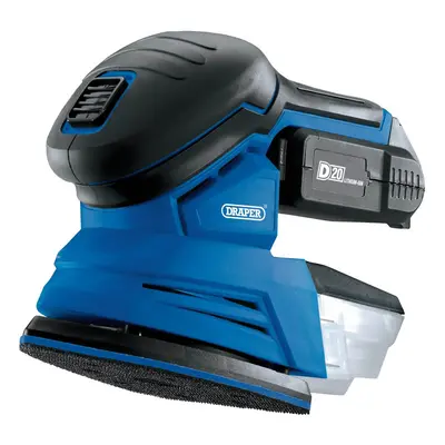 Draper 00608 D20 20V Tri-Base Detail Sander 1 X 2.0Ah Battery 1 X Charger each