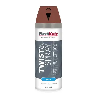 Plastikote 023124 Twist & Spray Matt 400Ml Pantile Red