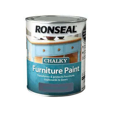 Ronseal 37488 Chalky Furniture Paint Midnight Blue 750Ml