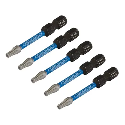 Draper Expert 05651 Tx-Star® Impact Screwdriver Bits T15 X 50Mm 1/4in Hex (Pack Of 5) each 1