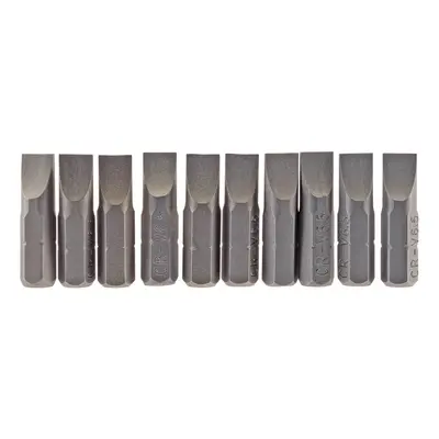 Draper 64034 Plain Slot Insert Bit 6.5Mm 1/4in Hex 25Mm Long (Pack Of 10) per pack