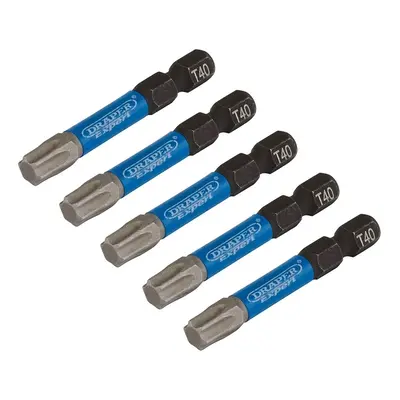 Draper Expert 05672 Tx-Star® Impact Screwdriver Bits T40 X 50Mm 1/4in Hex (Pack Of 5) each 1